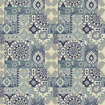 Kasmir Gypsy Quilt Indigo in 5136 Blue Cotton  Blend Ethnic and Global   Fabric